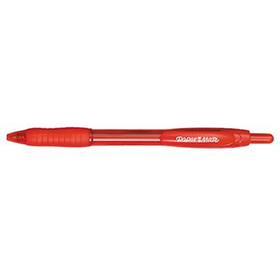 Paper Mate 89467 Profile Red Ink with Red Barrel 1.4mm Retractable Ballpoint Pen - 12/Pack