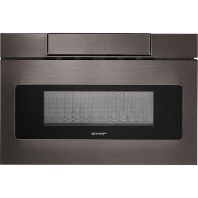 Sharp Insight Flat Panel 23" 1.2 cu.ft. Microwave Drawer, Stainless Steel in Black | 15.9 H x 23.9 W x 23 D in | Wayfair SMD2470AH