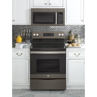 GE Appliances 30" 1.6 cu.ft. Over-The-Range Microwave in Gray, Size 16.5 H x 29.875 W x 15.25 D in | Wayfair JVM3160EFES