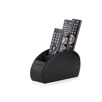 Vicis Trading Luxury Leather Remote Control Holder in Black, Size 4.3 H x 2.4 W x 7.1 D in | Wayfair REMOTE CONTROL BOX-BLACK