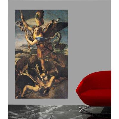 Astoria Grand St. Michael Overwhelming the Demon' Glossy Poster Paper in Brown/Yellow, Size 24.0 H x 14.0 W in | Wayfair ARGD5721 44252312