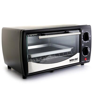 Better Chef 0.32 Cubic Foot Toaster Oven Broiler in Black | 9 H x 14 W x 11 D in | Wayfair 95089571M