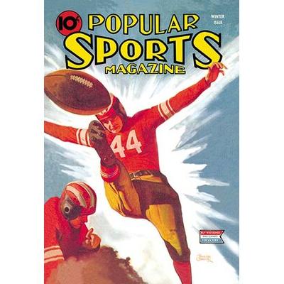 Buyenlarge Popular Sports Magazine Vintage Advertisement in Brown/Gray/Red | 42 H x 28 W x 1.5 D in | Wayfair 0-587-02771-1C2842
