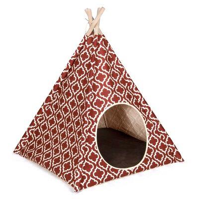 Tucker Murphy Pet™ Clayton Moroccan Triangular Play Tent Tent Dome Memory Foam/Cotton in Brown, Size 29.1 H x 24.8 W x 24.8 D in | Wayfair