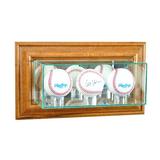 Perfect Cases and Frames Wall Mounted Triple Baseball Display Case | 8 H x 14 W x 5 D in | Wayfair WMTRPB-W