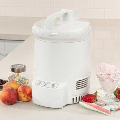 Koolatron Total Chef Ice Cream Factory 1.2L Automatic Fresh Ice Cream Maker, Stainless Steel in White | 11.8 H x 7.9 W x 8.9 D in | Wayfair TCIF06G