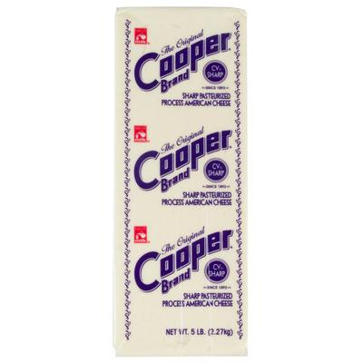 Cooper® Cheese CV Sharp White American Cheese - 5 lb. Solid Block