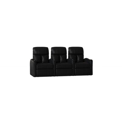 Latitude Run® Home Theater Sofa (Row of 3) Microfiber/Microsuede in Black | 44 H x 93 W x 39 D in | Wayfair LATT5712 45421648