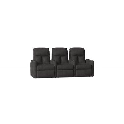 Latitude Run® Home Theater Sofa (Row of 3) Genuine Leather in Blue, Size 44.0 H x 93.0 W x 39.0 D in | Wayfair LATT5712 45421636