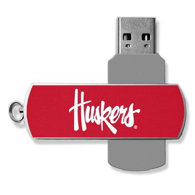 Nebraska Huskers 32GB Metal Twist USB Flash Drive