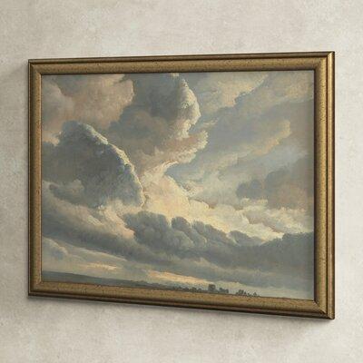 Beachcrest Home™ Chorley Cumulonimbus Clouds - Picture Frame Graphic Art Paper in Gray, Size 34.5 H x 44.5 W x 1.75 D in | Wayfair