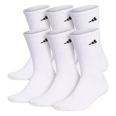 Men's adidas 6-pk. ClimaLite Crew Performance SocksMen's adidas 6-pack Climalite Crew Performance Socks, Size: 6-12, White