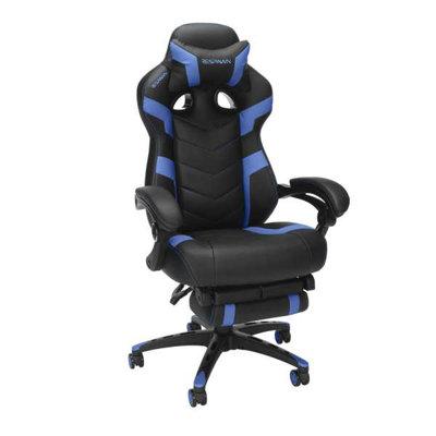 RESPAWN 110 Pro Gaming Chair - Gaming Chair w/ Footrest, Ergonomic Computer Desk Chair Faux Leather in Gray | 51 H x 28 W x 25 D in | Wayfair