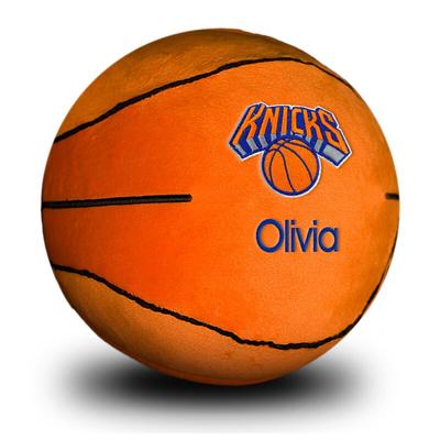 Orange New York Knicks Personalized Plush Baby Basketball
