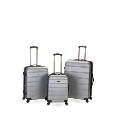 Rockland Melbourne 3 Piece ABS Luggage Set