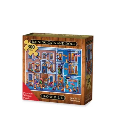DOWDLE PUZZLES Multi Color Raining Cats and Dogs Puzzle