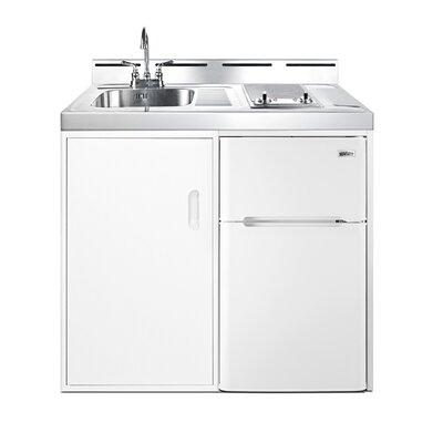 Summit Appliance All-In-One Combo Kitchens 2.93 Cubic Feet cu. ft. Mini Fridge w/ Freezer Kitchenette Plastic in White | Wayfair C39ELGLASS