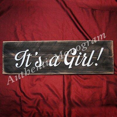 aMonogram Art Unlimited It's a Boy Baby Shower Reviling Party Decorative Sign Wall Décor in Brown/Red/White | 12 H x 6 W in | Wayfair 961028B