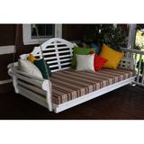 Darby Home Co Toya Porch Swing Wood/Solid Wood in Green/White/Brown, Size 28