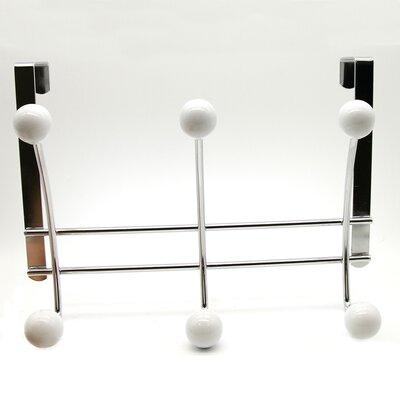 Evideco 6-Hook Over-the-Door Hook Rack Metal in White | 7.87 H x 10.8 W x 4 D in | Wayfair 9604100