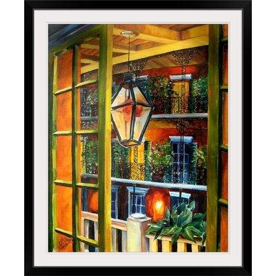 Charlton Home® 'View from a French Quarter Window' by Bebe Painting Print Metal in Brown | 38 H x 32 W x 1 D in | Wayfair