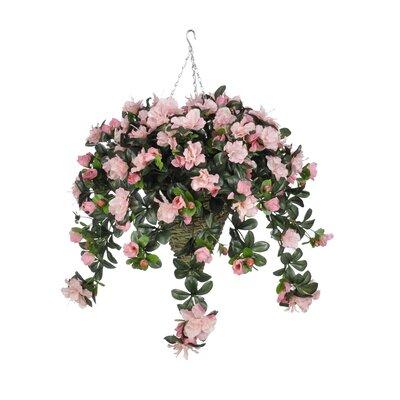 Charlton Home® Faux Azalea Floral Arrangement in Beehive Planter in Pink | 25 H x 20 W x 20 D in | Wayfair 74D5BFE840614631BA850EF9D93DBABF