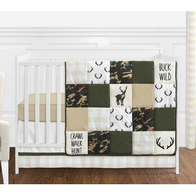 Sweet Jojo Designs Woodland Camo 4 Piece Crib Bedding Set Cotton in Brown/Green | Wayfair WoodlandCamo-Crib-4