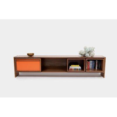 ARTLESS Low Units Solid Wood Recessed Wall Shelf Wood in Orange | 22 H x 94 W x 16 D in | Wayfair A-U-WU-L-O