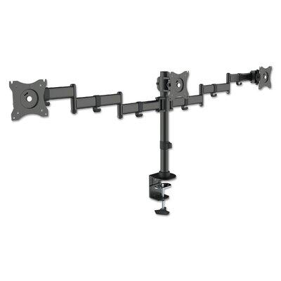 Kantek Monitor Arms Height Adjustable 3 Screen Desk Mount in Black | 21.7 H x 57 W x 4.7 D in | Wayfair MA230