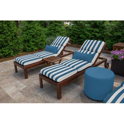 Lark Manor™ Atyanna Indoor/Outdoor Sunbrella Chaise Cushion Acrylic, Polyester in Gray/Blue | 3.5 H x 22.5 W in | Wayfair