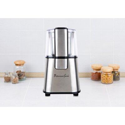 Continental Electric One-Touch Operation Electric Blade Coffee Grinder Metal in Gray | 9.05 H x 5.35 W x 5.55 D in | Wayfair PS-CG008