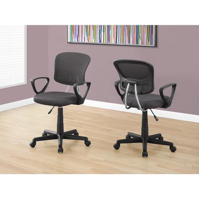Kid's Grey Mesh Multi Position Office Chair - Monarch Specialties I-7262