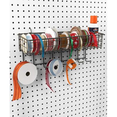 Spectrum Cabinet and Pantry Organizers - Pegboard Basket & Hook Station