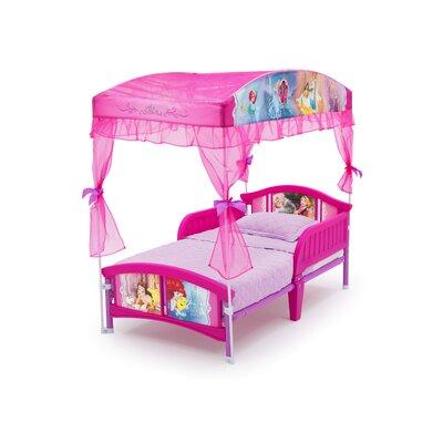 Disney Princess Toddler Canopy Loft Bed by Delta Children Plastic in Pink, Size 55.12 H x 29.13 W x 53.94 D in | Wayfair BB87136PS