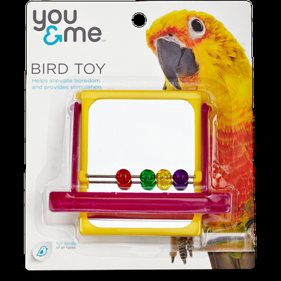 Mirrored Bead Bird Toy, 3.5 IN, Assorted