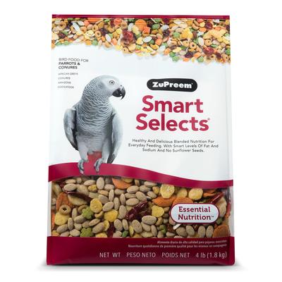 ZuPreem Smart Selects Parrots & Conures Diet, 4 LBS