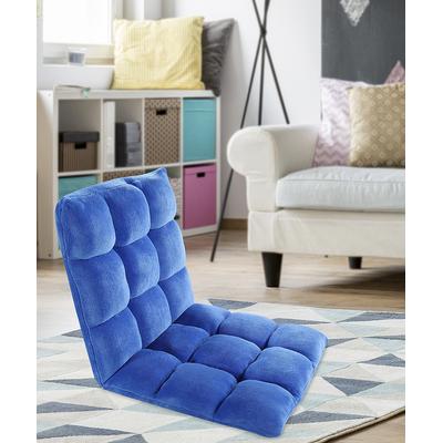 Chic Home Design Indoor Chairs Royal - Royal Blue Foam Armless Floor Recliner Rocker Chair