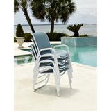 Telescope Casual Reliance Stacking Patio Dining Armchair Sling in White | 33 H x 22.5 W x 25 D in | Wayfair 8L7622D01
