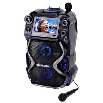 Karaoke USA Portable Professional CDG/MP3G Karaoke Player with 7-in. Color TFT Display, Black