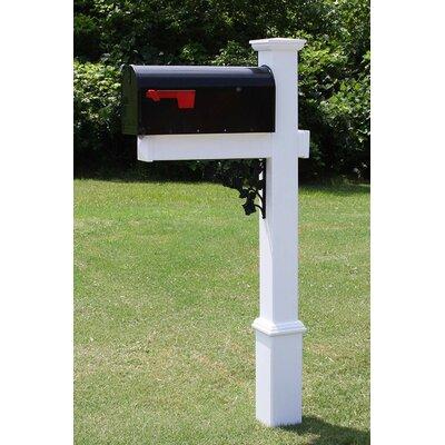 4Ever Products Rodgers Post Mounted Mailbox Plastic/Steel in Black/Gray/White | 72 H x 6.25 W x 28 D in | Wayfair MB_Rodgers