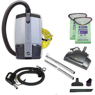 ProTeam ProVac FS 6 Backpack Vacuum #107461 with the Wessel Werk Power Nozzle Commercial #103224