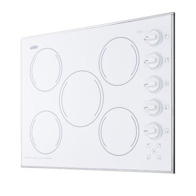Summit Appliance Radiant 27" Electric Cooktop w/ 5 Burners in White | 3.13 H x 20.5 W x 27 D in | Wayfair CR5B274W