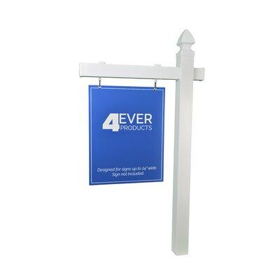4Ever Products Gothic Economy Real Estate Sign Post in White, Size 72.0 H x 6.0 W x 47.0 D in | Wayfair EconomyGothic_REP_647_White