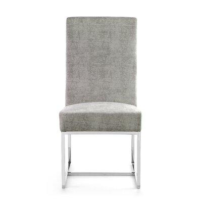 Hokku Designs Dalpat Velvet Side Chair Upholstered/Velvet in Gray | 41.5 H x 19.7 W x 26.3 D in | Wayfair 1AA49B18E3AE4FF39BF4890B0F9FE6E0