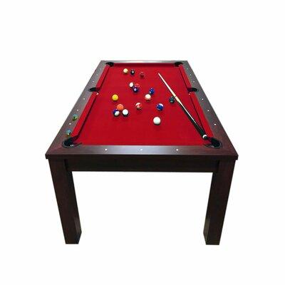 Simba USA Inc Missisipi Model Snooker Full Accessories 7' Pool Table Solid + Manufactu Wood in Red | 31 H x 84 W in | Wayfair simbausa13