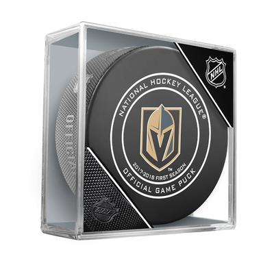 Vegas Golden Knights Unsigned InGlasCo 2018 First Season Model Official Game Puck