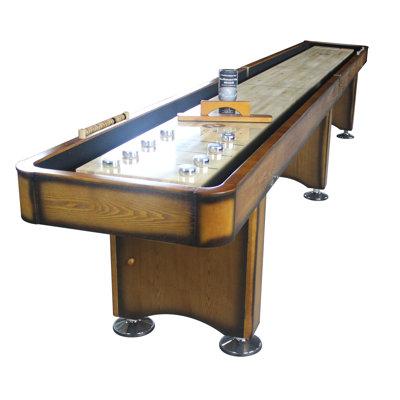 Playcraft Georgetown Shuffleboard Table Manufactured Wood/Solid Wood in Brown | 31 H x 25 W in | Wayfair Georgetown Honey 14