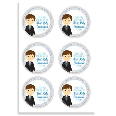 Bala Ceiling Fans First Communion Paper Disposable Sticker Label in Blue | Wayfair 75-1459B