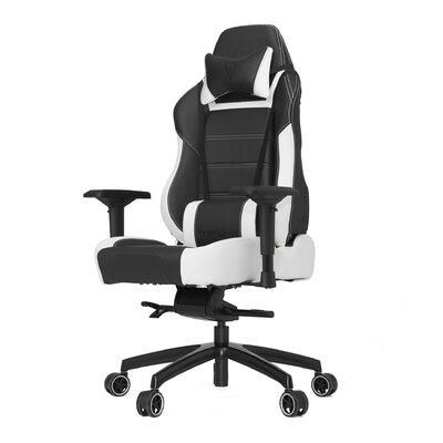 Vertagear Premium Series P-Line 6000 PC & Racing Gaming Chair Faux Leather/Upholstered in White, Size 54.6 H x 27.75 W x 21.0 D in | Wayfair