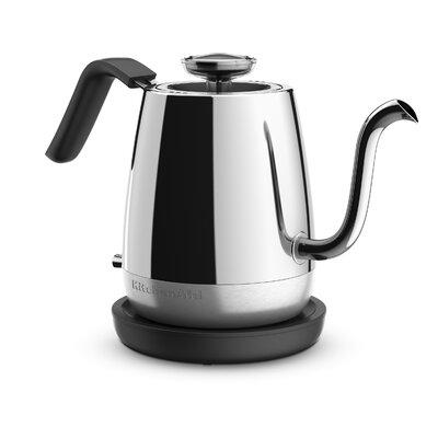KitchenAid® Precision 1 L Gooseneck Electric Kettle Stainless Steel in Gray, Size 7.25 H x 10.75 W x 5.5 D in | Wayfair KEK1025SS